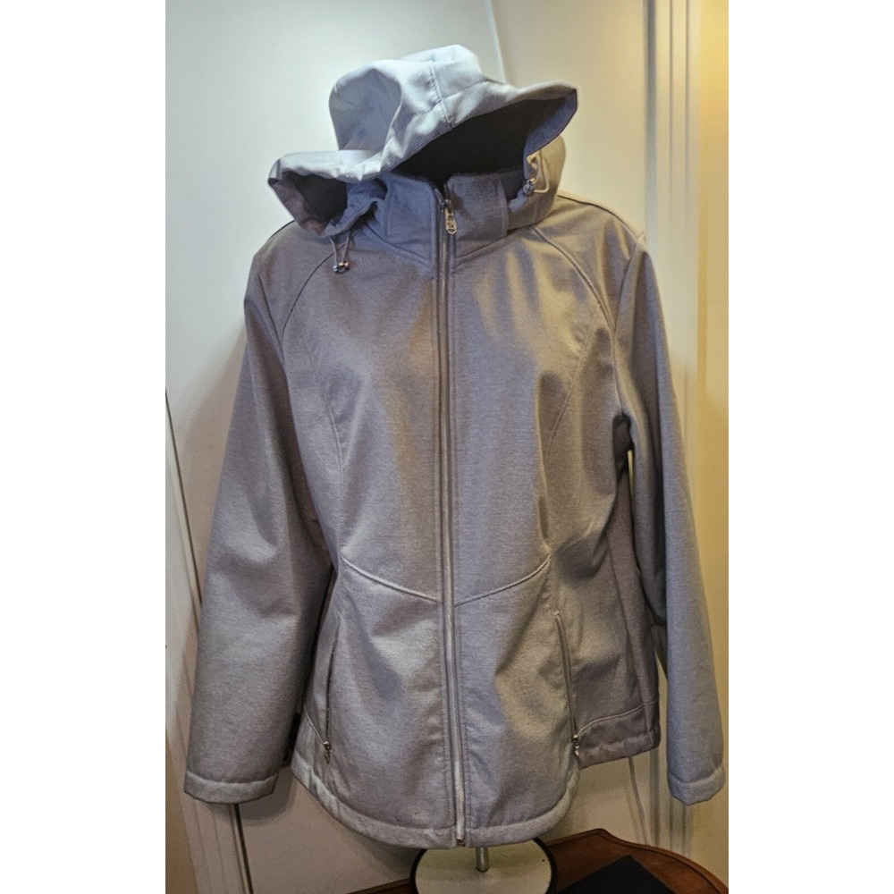 ZeroXposur Jacket, Women's Large Silver Full Zip with Zip Pockets Fleece Lining